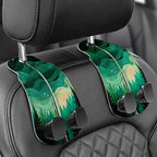 Purse Holder for Car, 2 Pack Heavy Duty Purse Hanger for Car, PU Leather Car Seat Hooks for Purses and Bags, Cute Forest Headrest Organizer for Handbags & Backpacks