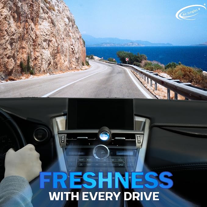 Car Air Freshener Vent Clip 3 Count (Pack of 2), Ocean Scent | Long-Lasting Car Odor Eliminator, Easy Clip-On, Up to 180 Days Freshness for Cars, Trucks, and SUVs, 4 mL Each