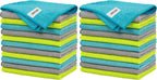 Microfiber Cleaning Cloth - Pack of 24, Multi-Functional Towels, Size: 12 x 16 in, Highly Absorbent Rags, Lint-Free, Streak-Free for Car, Kitchen, Home, Office