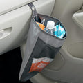 TrimTrash Hanging Car Garbage Bag - Slim and Leakproof Car Trash Bag with Magnetic Closure and Storage Pocket - Attaches to Seat, Glovebox or Console