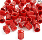 200PCS Tire Valve Stem Caps, Corrosion Resistant, with O Rubber Ring, Airtight Seal Heavy Duty Dustproof Tire Valve Stem Covers for Cars, SUV, Trucks, Bikes, Motorcycles, Bicycles(Red)