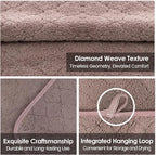 Microfiber Bath Towels, Oversized, Ultra Soft, Super Absorbent and Fast Drying, No Fading Large Bathroom Towel Set for Sport, Travel, Fitness (Coral Fleece - Chocolate, 30 in x 60 in)