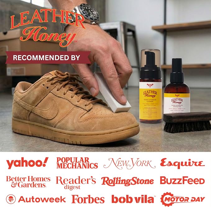 Suede & Nubuck Care Kit: Cleaner, Protector, Suede Brush & Eraser: Clean, Protect & Restore Shoes, Boots, Uggs, Furniture, Jackets, Bags and Apparel. Safe for Any Color