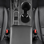 Car Seat Gap Filler with Hook, Car Organizers and Storage with Phone Holder, Car Seat Accessories, Car Organizer Fit Sedan SUV Truck-2PCS Black