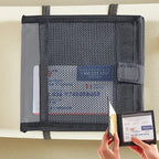 Car Registration and Insurance Card Holder for Sun Visor, Glove Box or Console with 2 Clear Hidden Car Document Pockets and Front Mesh Card Pocket