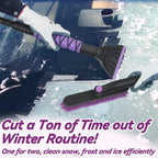 32" Snow Brush and Ice Scraper for Car Windshield, 2-in-1 Car Snow Brush and Ice Scraper, Extendable Snow Scraper with Brush, Snow Removal for Cars SUVs