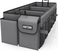 Trunk Organizer for Car - Car Organizer, Foldable Trunk organizer for SUVs & Sedans, Sturdy Organization for Car Accessories, Tools, Sundries, Grey, 3 Compartments, 31.9"×12.6"×10.6"