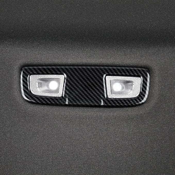 Car ABS Rear Roof Reading Light Lamp Trim Carbon Fiber Interior Decal for 2019-2025 Chevy Silverado | for GMC Sierra 1500 2500 3500 HD 2019-2021 Accessories