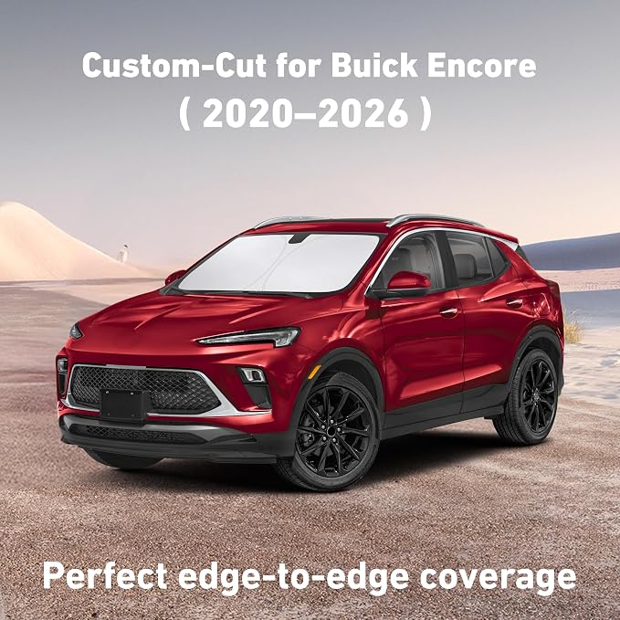 Windshield Sunshade Compatible for Buick Encore 2020-2024 2025 2026, Sun Visor for Front Windshield & Window Sun Shade Cover, UV Heat Blocker & Protector, Car Accessories