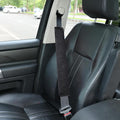 Soft Faux Fur Universal Fit Seatbelt Cover Car Truck SUV Airplane Seat Belt Shoulder Pad for Carmera Backpack Straps Neck Cushion Protector Extra Long 19.7in Black