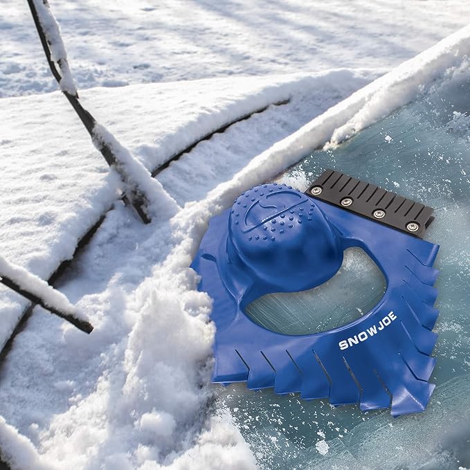 SJEG-DZ Ice Dozer Ice and Snow Scraper Tool | Squeegee Brush, Blue