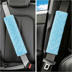 Soft Auto Seat Belt Cover Seatbelt Shoulder Pad Cushions 2 PCS for a More Comfortable Driving Universal Fit for All Cars and Backpack Light Blue