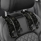 Purse Holder for Car, 2 Pack Heavy Duty Purse Hanger for Car, PU Leather Car Seat Hooks for Purses and Bags, Cute Moon Headrest Organizer for Handbags & Backpacks