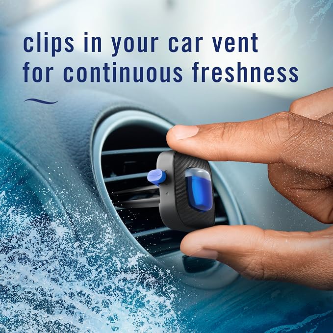 Car Ocean Scent Air Freshener Vent Clip,.07 oz. Car Vent Clip, Pack of 4