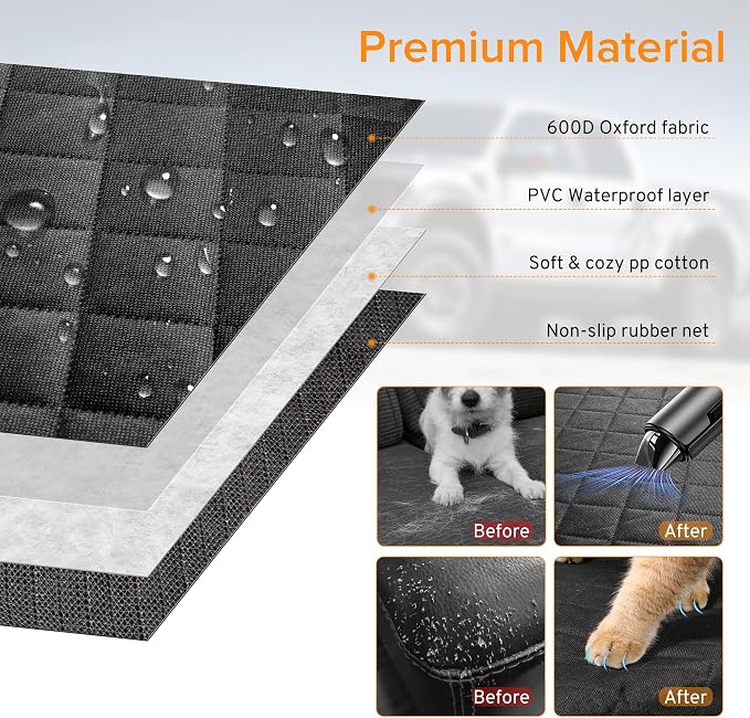 Dog Car Seat Cover for Back Seat Compatible with Honda CRV CR-V HRV HR-V Accessories, Waterproof Non-Slip Pet Bench Backseat Covers 2000-2025 2026 2027 New