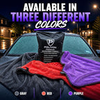 Car Drying Towel 24”x36”, 1400 GSM Twisted Loop Microfiber, Ultra Absorbent, Streak-Free, Lint-Free, Scratch-Free for Car, Truck & SUV, Quick Drying in Fewer Passes (Purple)