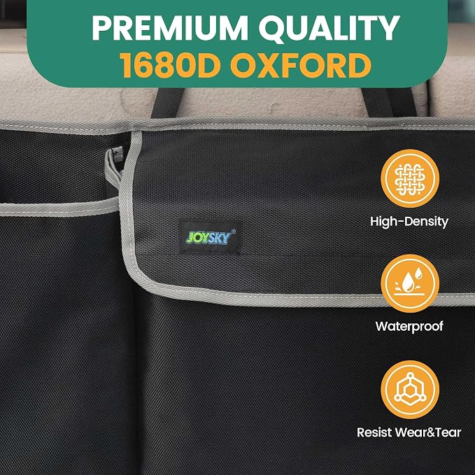 Hanging Trunk Organizer for SUV – Backseat Car Storage Bag, Large Collapsible Backseat Trunk Organizer with Adjustable Straps, Space Saving Car Organization Accessories for Truck MPV Van