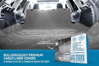 Bulldogology SUV Cargo Liner for Dogs 55"x106" Heavy Duty Pet Trunk Cargo Cover - Dog Car Seat Cover Waterproof Nonslip - Dog Hair, Muddy Paws, Scratches Protector for Cars Vans SUVs (X-Large, Grey)