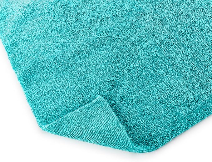 The Creature Edgeless Microfiber Detailing Towels – 420GSM Professional Grade All-Purpose Cloths for Wax, Polish, & Sealant Removal, Teal, 16in x 16in (10-Pack)