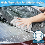 Grey Microfiber Cleaning Cloth, Pack of 50, 16"X12" Cleaning Rags for Housekeeping and Kitchen, Reusable Shop Towels, Microfiber Towels for Cars, Lint Free, Scratch-Free, Highly Absorbent