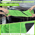 2 Pack Car Drying Towels 48"x24" Extra Large Microfiber Towels for Cars 1400gsm Super Absorbent Car Detailing Drying Towel Streak Free Lint Free No Water Spots Double-Twist Pile