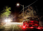 3 Pack LED Road Flares Kit - Flashing Warning Light Emergency Disc Beacon Roadside Flare Safety Light Magnetic Base for Car Truck Boat - Includes Batteries Screwdriver Gloves Storage Bag