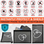 Christian Cross Faraday Bag for Phones & Key Fobs – RFID Shielding Privacy Pouch for Electronic Device Storage, Faith Inspired Christian Gift Accessory