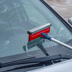 Professional Window Squeegee | 2-in-1 Window Cleaner Sponge and Soft Rubber Strip With Telescopic Extension Pole 20" - 30"(50cm-76cm) | Adjustable To Clean From Multiple Angles