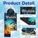 2 Pack Car Seat Towel Covers, Sweat-Proof Microfiber Seat Protectors for Gym, Running, Beach & Workout, Breathable Quick-Dry, Machine Washable, Tropical Palm Sky Print, Universal Fit