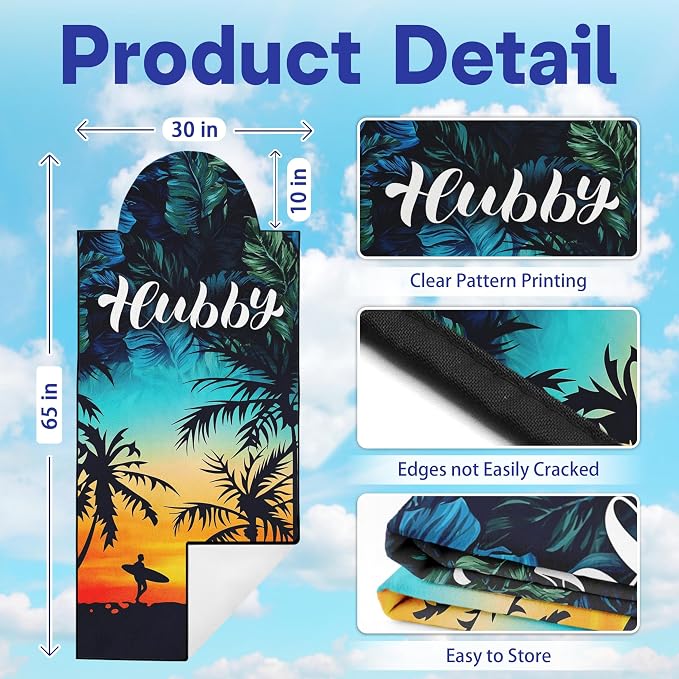 2 Pack Car Seat Towel Covers, Sweat-Proof Microfiber Seat Protectors for Gym, Running, Beach & Workout, Breathable Quick-Dry, Machine Washable, Tropical Palm Sky Print, Universal Fit