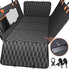 XL Back Seat Extender for Dogs-Supports 400lb,Waterproof Dog Car Seat Cover Hard Bottom-Detachable,600D Oxford Cloth Proof Nonslip Soft,Dog Hammock for Car,SUVs