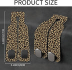 Purse Hook for Car Abstract Brown Leopard 1 Pack Headrest Back Seat Hook Premium Leather Double Metal Hanger Storage Pack Bag Purse Holder Car Accessories