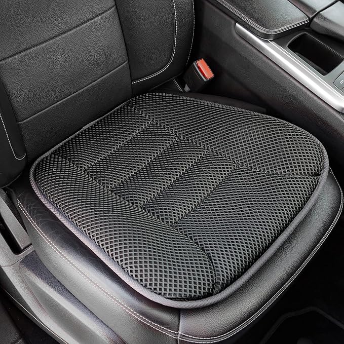 Car Seat Cushion for Driving, Breathable 3D Air Mesh, Non-Slip Bottom, Comfort Car Seat Protector, Car Seat Pad Also Works with Truck and Office Chair Home