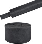 Black 2:1 Ratio Automotive Heat Shrink Braided Sleeving,Wear-Resistant Flat Woven Shrinkable Sleeve Fabric Car Cable Wires Hoses Protection (2''-19ft)