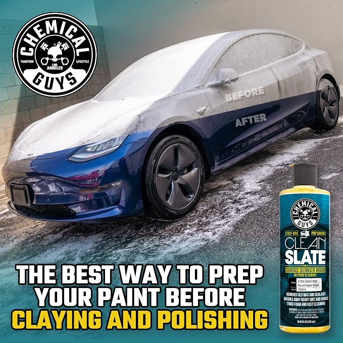 CWS80316 Clean Slate Deep Surface Cleaning Car Wash Soap (Removes Old Car Waxes, Glazes & Sealants for Superior Surface Prep), 16 fl oz, Citrus Scent