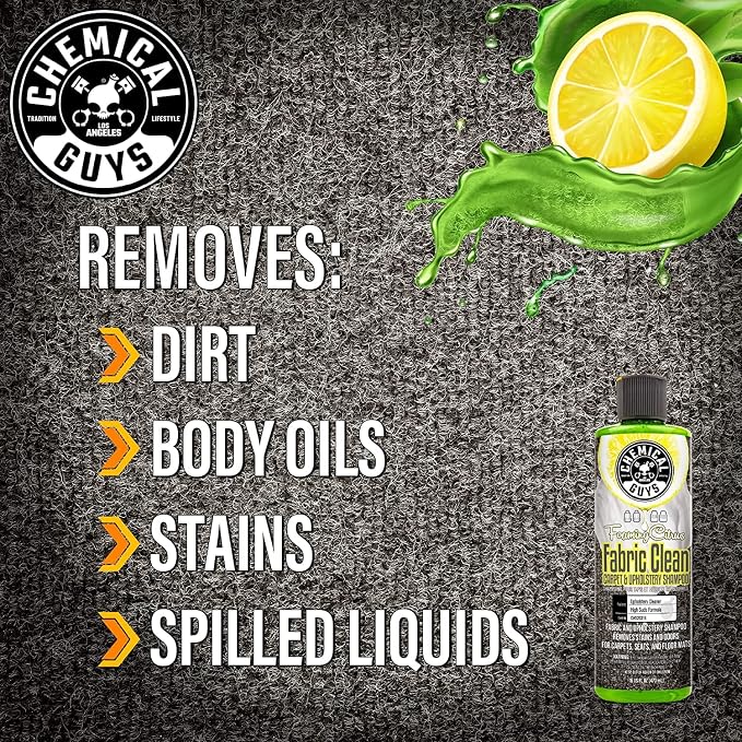 CWS2031602 Foaming Citrus Fabric Clean Carpet & Upholstery Shampoo & Odor Eliminator (Car Carpets, Seats & Floor Mats), Safe for Cars, Home, Office, & More, 16 fl oz, 2 Pack