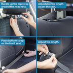 Back Seat Cover for Kids Extra Large - 2 Pack with Multi Pocket Storage Organizer - Back Seats Protector for Upholstery from Dirt, Mud, Scratches - Waterproof Car Seat Protector for Kids