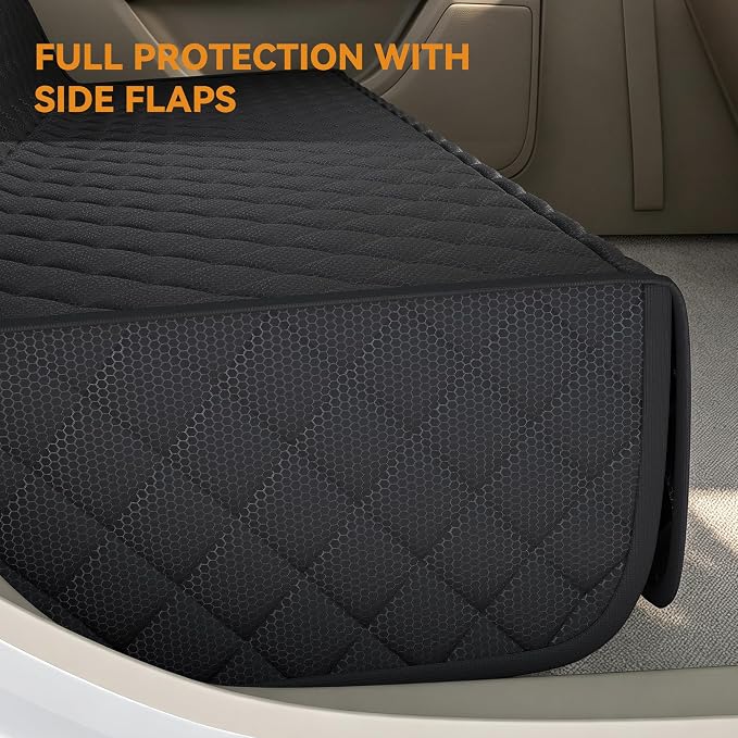 Back Seat Cover for SUV - Waterproof Non-Slip Dog Seat Cover for Toyota Tacoma/Jeep Grand Cherokee/Ford Explorer/Ranger/Chevrolet Colorado, Durable Scratch-Proof Bench Seat Cover for Dog