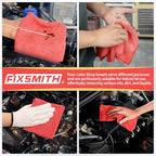 Shop Towels, Red Microfiber Cleaning Cloth Bulk, 200 Pack Microfiber Towels for Cars, All-Purpose Absorbent Cleaning Rags, Dust Cloth for Automotive, Mechanic, Garage, Bar, 11.5 x 11.5 inch