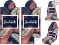 2 Pack Car Seat Towel Covers, Sweat-Proof Microfiber Seat Protectors for Gym, Running, Beach & Workout, Breathable Quick-Dry, Machine Washable, Pink Palm Leaves Print, Universal Fit