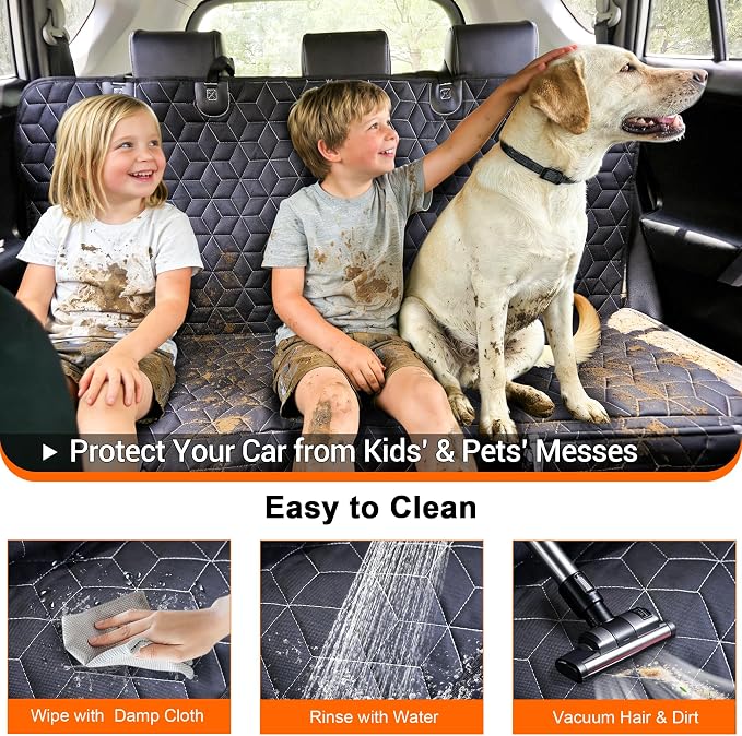 Dog Car Seat Cover for Back Seat, Waterproof Non-Slip Bench Protector for Dogs, Durable 600D Scratch Proof Seat Cover for Hair, Mud & Scratches, Travel and Daily Use in Cars Small SUVs