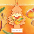 Car Air Freshener | Hanging Tree Provides Long Lasting Scent for Auto and Home | 24 Air Fresheners |Peach Ginger Spritz