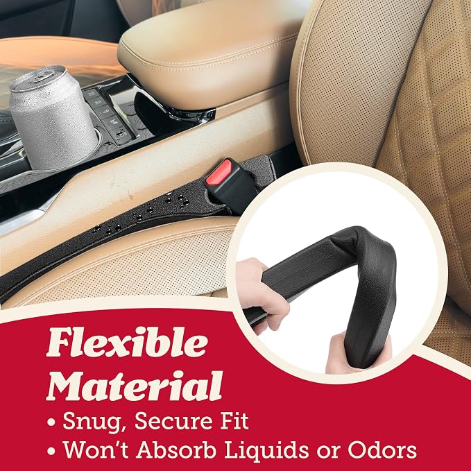 Car Seat Gap Filler (2 Pack) - Stop Dropping Between Seats - Universal Fit for Car, Truck, SUV - Block the Gap between Seat Console
