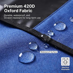 Windshield Cover for Pickup Trucks SUVs Sedans, Heavy Duty Waterproof All-Season Snow Ice Sun Protector, Universal Car Windshield Guard with Anti-Theft Side Flaps, Heat Shield, Blue