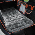 Backseat Pet Bed Mat,Dog Bed for Car,Fuzzy Dog Seat Cover for Car Back Seat, Non-Slip Travel Pet Mat, Fit for Backseat Extenders and Seat Covers(Gray)
