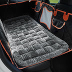 Backseat Pet Bed Mat,Dog Bed for Car,Fuzzy Dog Seat Cover for Car Back Seat, Non-Slip Travel Pet Mat, Fit for Backseat Extenders and Seat Covers(Gray)