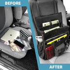 Car Front Seat Organizer, Back Seat Storage with Adjustable Straps Truck Seat Organizers for Delivery Drive, Office File, Passenger Seat
