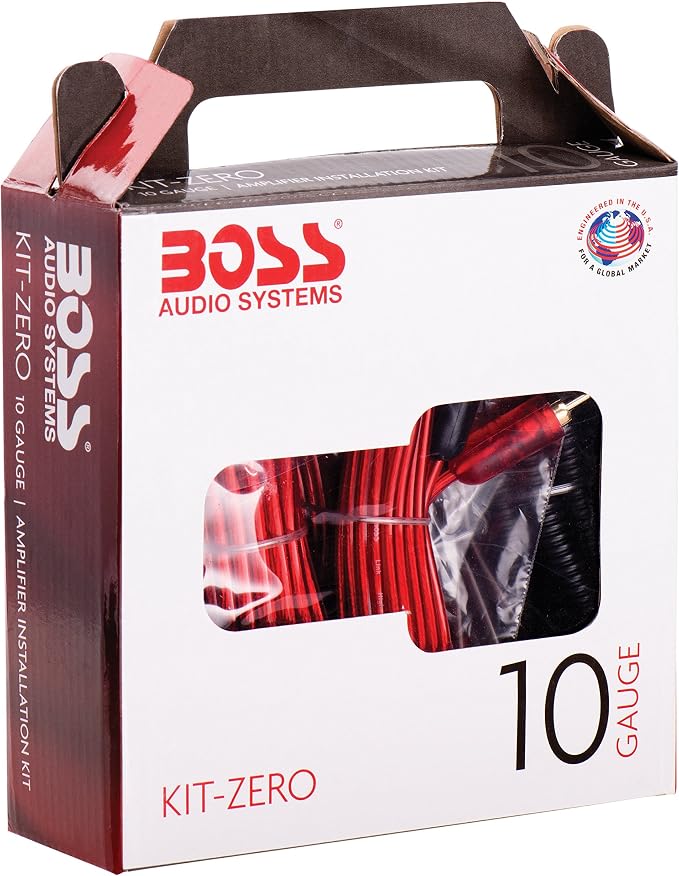 KIT-ZERO 10 Gauge Car Amplifier Install Wiring Kit - Makes Connections and Brings Power to Your Radio, Subwoofers and Speakers
