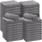 30 Pcs 16 x 16 Inch Microfiber Towels for Cars, 500 GSM Edgeless Plush Car Detailing Towels, Lint Free Scratch Free Cleaning Cloths for Drying, Washing, Polishing, Waxing, Auto & Home (Gray)