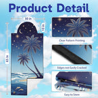 2 Pack Car Seat Towel Covers, Sweat-Proof Microfiber Seat Protectors for Gym, Running, Beach & Workout, Breathable Quick-Dry, Machine Washable, Starry Palm Sea Print, Universal Fit